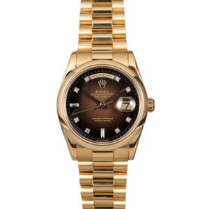 Men's Rolex President Gold 118208 Vignette Dial