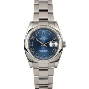 Men's Rolex Datejust 116200 Blue Roman Dial