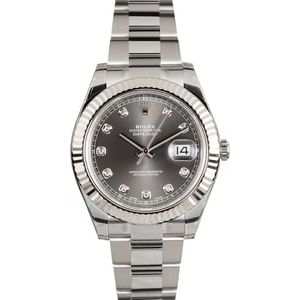 PreOwned Rolex Datejust 116334 Slate Diamond Dial