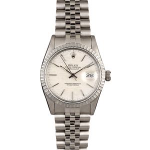 Rolex Datejust 16030 Silver Linen Dial