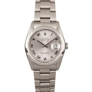 Rolex Datejust 16200 Rhodium Roman