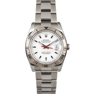 Rolex Datejust 116264 White Dial Turn-O-Graph