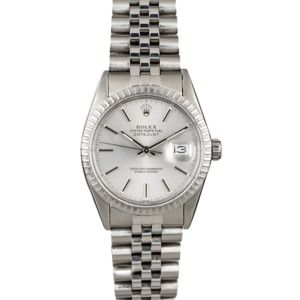 Rolex Datejust 16220 Silver Dial Steel Jubilee Band