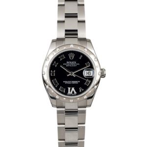 Rolex Mid-size Datejust Diamond 178344 Black