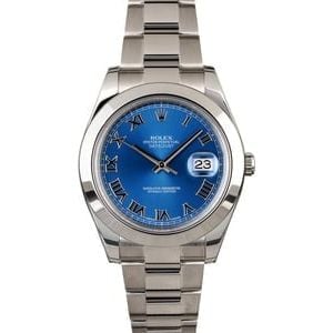 Used Rolex Datejust Blue Dial 116300