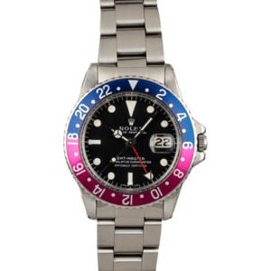 Vintage 1968 Rolex GMT-Master 1675 Fuchsia Bezel Insert