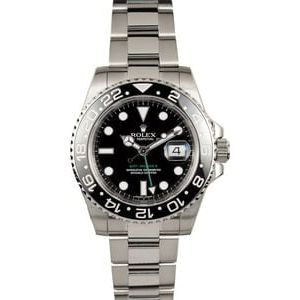 PreOwned Mens Rolex GMT-Master II Ref 116710 Black Ceramic Bezel