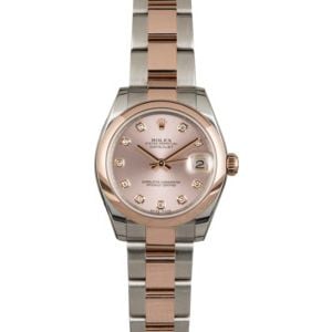 Rolex Datejust 178241 Two Tone Everose Rose Dial