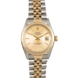 Used Rolex Datejust 16013 Champagne Tapestry