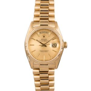 Pre Owned Rolex President Day-Date 18038 Tapestry