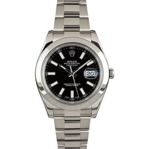 Rolex Datejust 116300 Black Luminous Index Dial