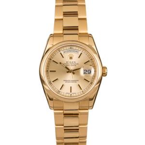 Pre Owned Men's Rolex President Gold Day-Date 118208