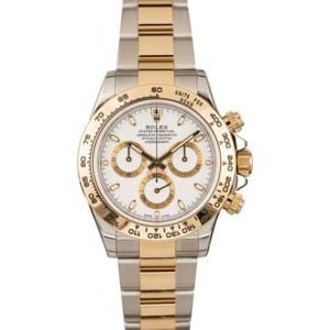 Pre-Owned Rolex Daytona Two Tone Cosmograph 116503 White Luminous Dial