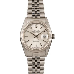 Pre-Owned Rolex Datejust 16234 Silver Index Dial Jubilee Bracelet T