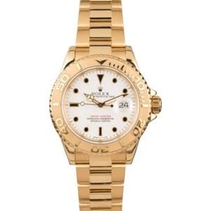 Pre Owned Rolex Yachtmaster 18k Yellow Gold 16628