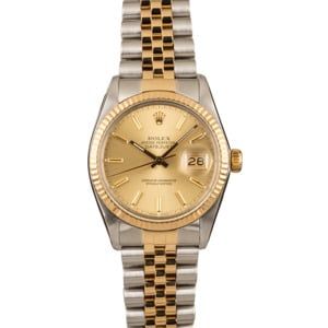 Pre-Owned Champagne Rolex Datejust 16013 Fluted Bezel