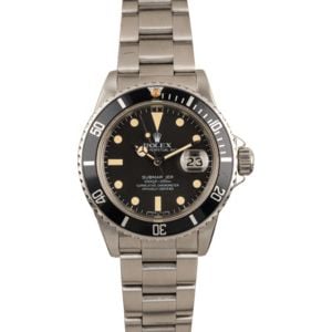 Vintage 1982 Rolex Submariner 16800 Matte Black Tritium Dial