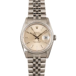 Used Rolex Datejust 16220 Silver Dial