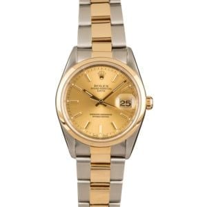 Pre Owned Rolex Date 15203 Champagne Dial