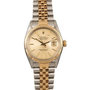 Pre-Owned Rolex Two-Tone Datejust 16013 Fluted Bezel