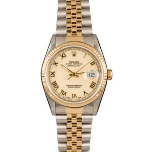 Pre-Owned Rolex Datejust 16233 Ivory Roman