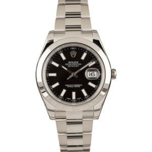 Men's Rolex Datejust 116300 Black Dial