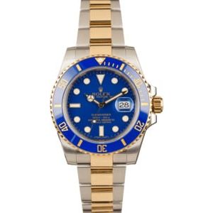 Pre-Owned Rolex Submariner 116613 Matte Blue Dial T