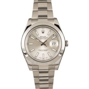 Rolex Datejust II Ref 116300 Silver Index