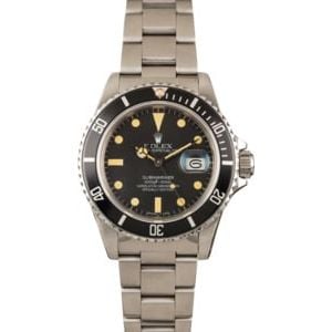 Vintage 1985 Rolex Submariner 16800 Stainless Steel