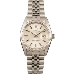 Pre-Owned Rolex Datejust 16014 Silver Index 132646