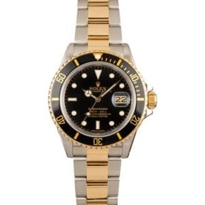 Rolex Submariner 16803 Two Tone Black Dial