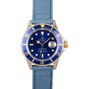 Rolex Steel and Gold Blue Submariner 16613