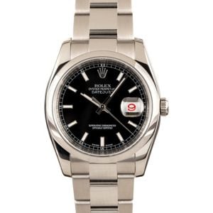 Rolex Stainless Datejust 116200 Black Dial