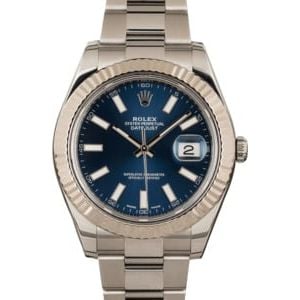 Pre Owned Rolex Datejust 116334 Blue Luminous Dial