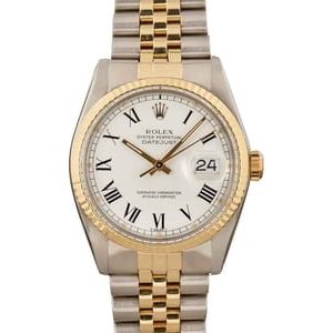 Rolex Datejust 16013 White Buckley Dial