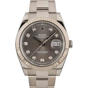 Rolex Datejust 41 Ref 126334 Slate Diamond Dial