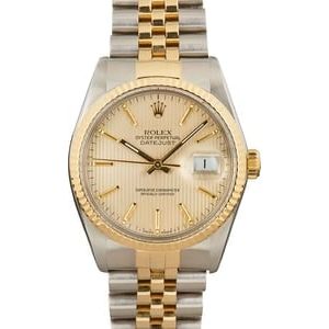 Rolex Datejust 16013 Champagne Tapestry Dial