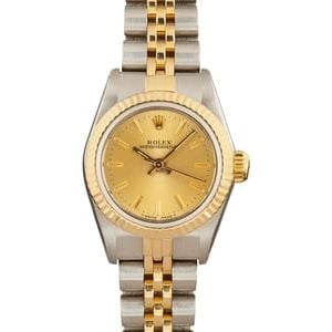 Ladies Rolex Oyster Perpetual 67193 Steel & Gold