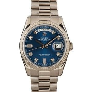 Pre-Owned Rolex President 118239 Blue Diamond Dial