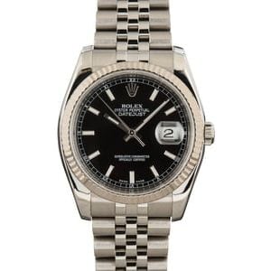 PreOwned Rolex Datejust 116234 Black Dial