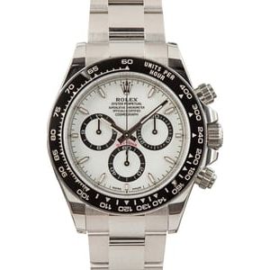 Pre-owned Rolex Daytona Ref 126500 White Dial