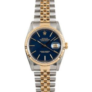 Datejust 16233 Rolex Blue Dial