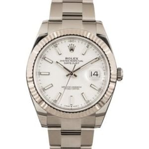 Pre-Owned Rolex 126334 Datejust 41 White Dial