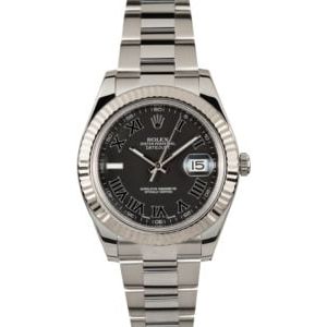 Rolex Datejust II 116334 Black Roman Dial