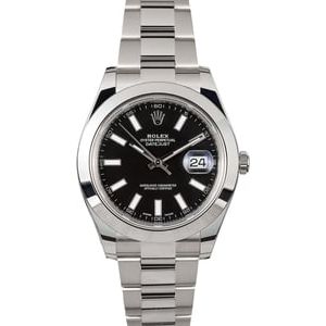 Men's Rolex Datejust II 116300BKSO Black Dial