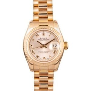 Rose Gold Ladies Rolex President 179175