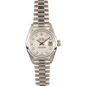 Ladies Rolex Datejust 69166 Platinum