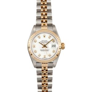 Ladies Rolex Datejust, White Diamond Dial 79173