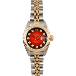 Ladies Rolex Datejust 79173 Red Vignette Dial