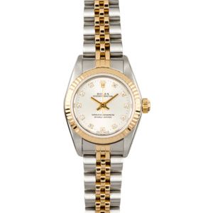 Ladies Rolex Oyster Perpetual 76193 Diamond Dial